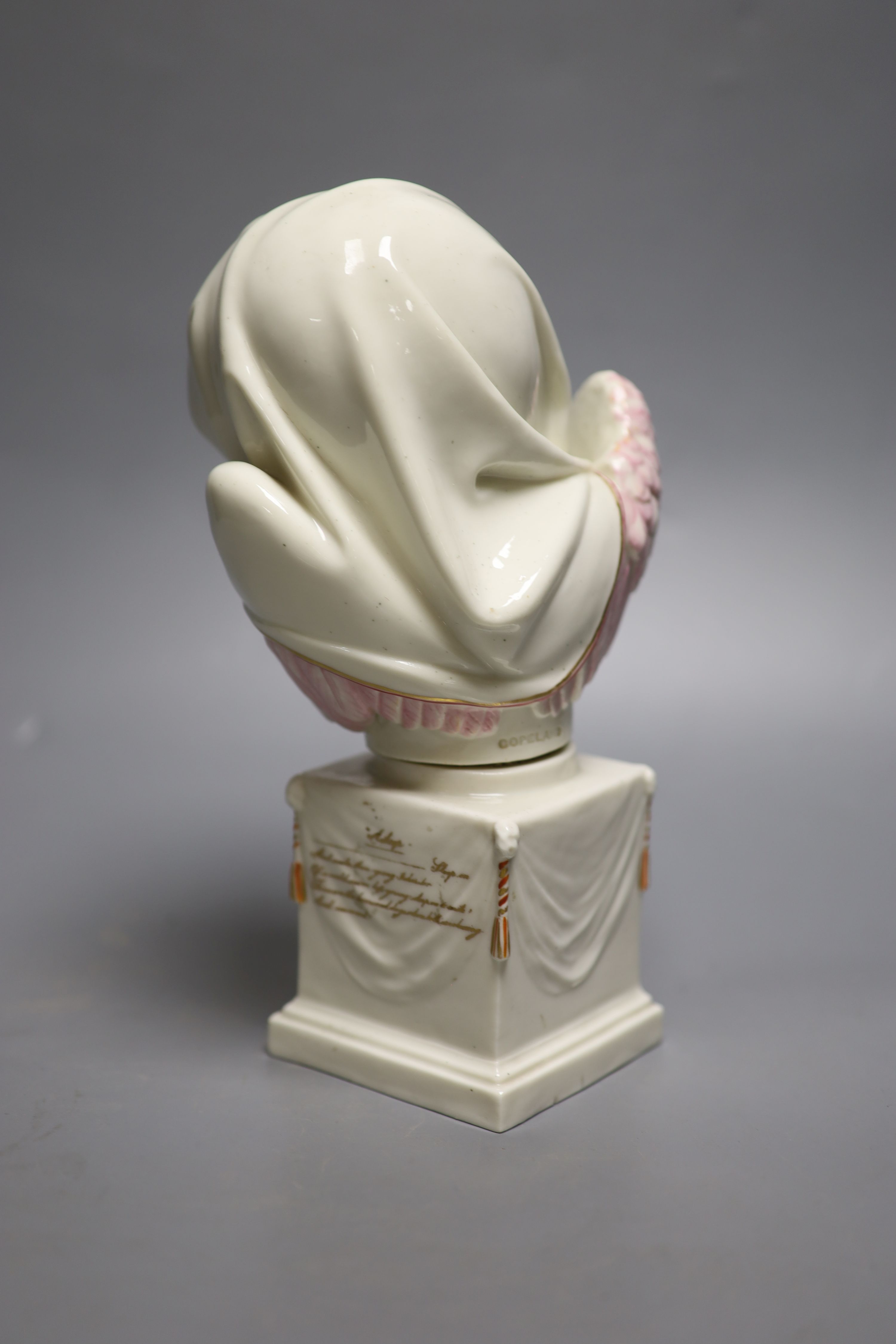 A Copeland bust of a young winged girl, height 22cm
